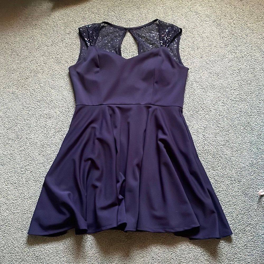 Navy blue short formal dress